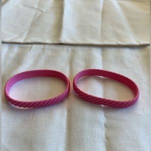 David Yurman Cable Pink Rubber Bracelets (price is for both).